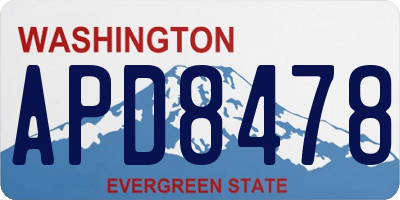 WA license plate APD8478