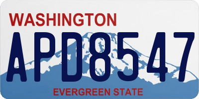 WA license plate APD8547
