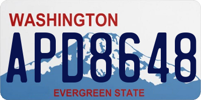 WA license plate APD8648