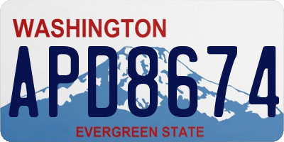WA license plate APD8674