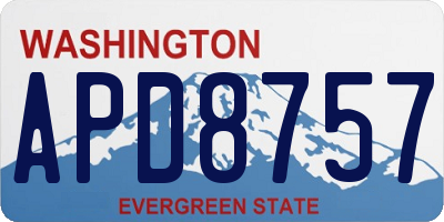 WA license plate APD8757