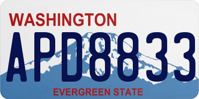 WA license plate APD8833