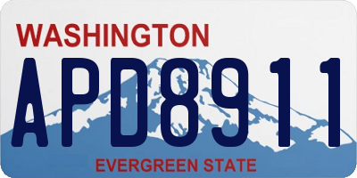 WA license plate APD8911