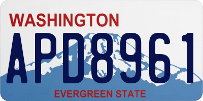WA license plate APD8961