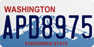 WA license plate APD8975