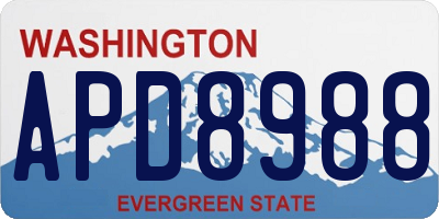 WA license plate APD8988