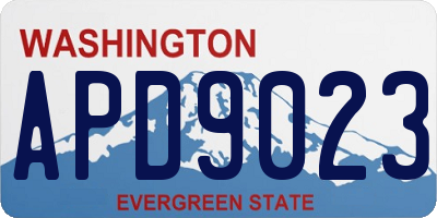 WA license plate APD9023