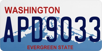 WA license plate APD9033