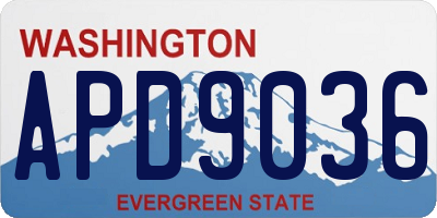 WA license plate APD9036