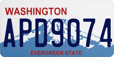 WA license plate APD9074