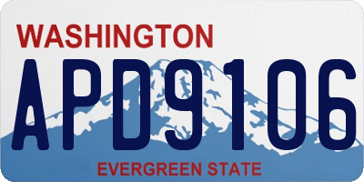 WA license plate APD9106
