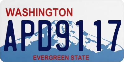 WA license plate APD9117