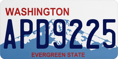 WA license plate APD9225