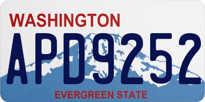 WA license plate APD9252