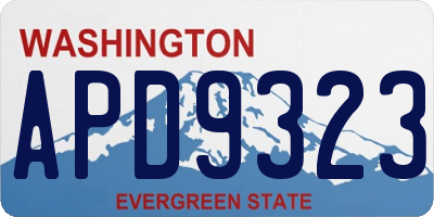 WA license plate APD9323
