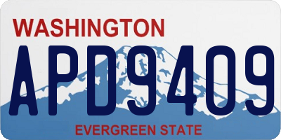 WA license plate APD9409