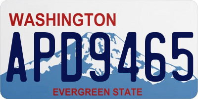 WA license plate APD9465