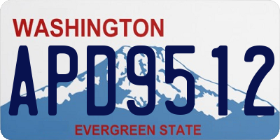 WA license plate APD9512