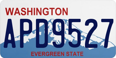 WA license plate APD9527