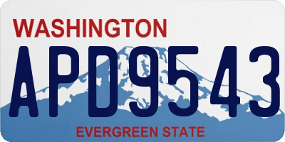 WA license plate APD9543