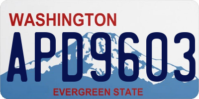 WA license plate APD9603