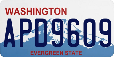 WA license plate APD9609