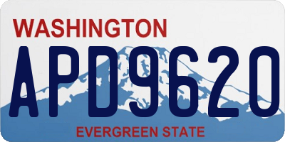 WA license plate APD9620