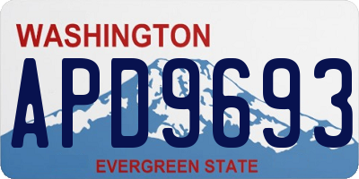 WA license plate APD9693