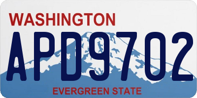 WA license plate APD9702