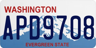 WA license plate APD9708