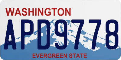WA license plate APD9778