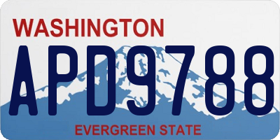 WA license plate APD9788