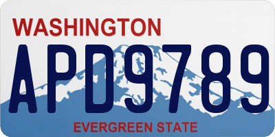 WA license plate APD9789