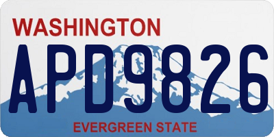 WA license plate APD9826