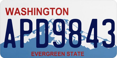 WA license plate APD9843