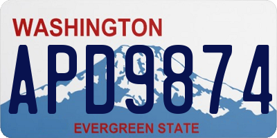 WA license plate APD9874