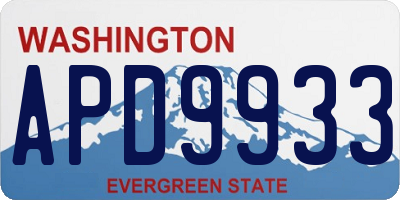 WA license plate APD9933