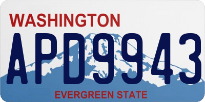 WA license plate APD9943