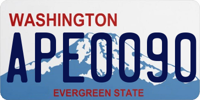 WA license plate APE0090