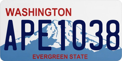 WA license plate APE1038