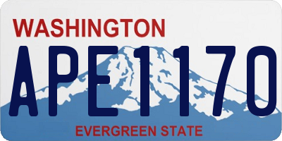 WA license plate APE1170