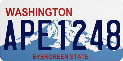 WA license plate APE1248