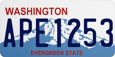 WA license plate APE1253