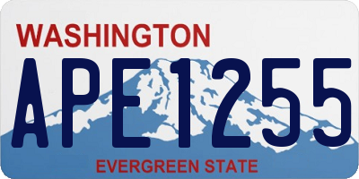 WA license plate APE1255