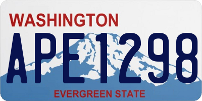 WA license plate APE1298