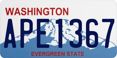 WA license plate APE1367