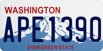 WA license plate APE1390