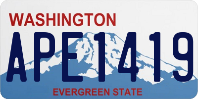 WA license plate APE1419