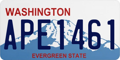 WA license plate APE1461