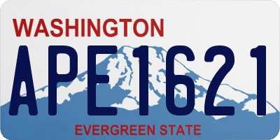 WA license plate APE1621